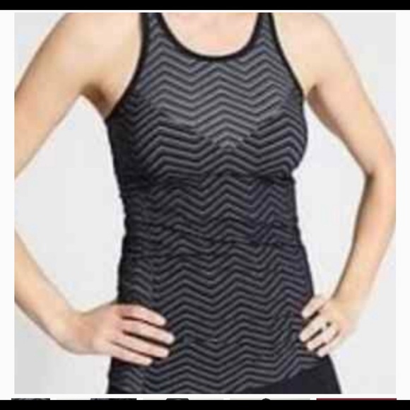Athleta Tops - Athleta - Finish Fast Striped racerback tank - NWOT
